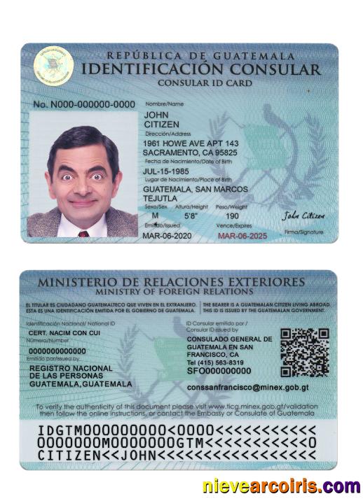 Guatemala consular ID card